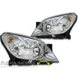 Headlights PAIR Chrome fits Holden AH Astra 06-09 Sedan Wagon Hatch