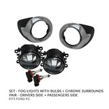 Fog Lights SET + Chrome Surrounds & Bulbs fits Ford Falcon FG 2008-2011 XR6 XR8