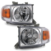 Headlights PAIR Fits Toyota Landcruiser VDJ 76 78 79 Series 07- Ute Wagon Troopy