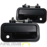 Door Handle PAIR Black Front Outer fits Holden Rodeo TF Ute 88-02