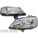 Headlights PAIR Chrome fits Holden TS Astra Sedan & Hatch 98-04 ADR