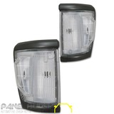 Corner Park Light Indicator PAIR Front Grey Trim Fits Toyota Hilux 4WD 92-96 