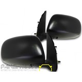 Door Mirror PAIR Black Manual Fits Toyota HILUX Ute GGN KUN TGN 05-11