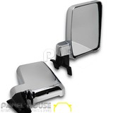 Door Mirror PAIR Chrome Fits Toyota Landcruiser 70 75 78 Series Ute 