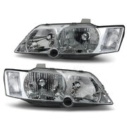 Headlights Chrome PAIR fits Holden Commodore VY 02-03 Executive Acclaim S