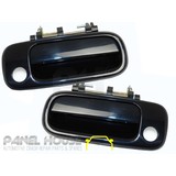 Door Handles PAIR Front Black Outer Fits Toyota Camry 10 Series 93-97