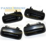 Door Handles SET x4 Black Outer Fits Toyota Hilux Ute 88 - 05 