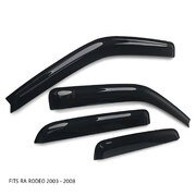 Weather Shield Window Visors SET 4 Piece Fits Holden RA Rodeo Dual Cab 03 - 08