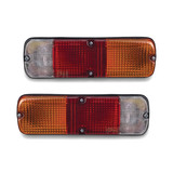 Taillights PAIR 4Pin Rect Plug Fits Toyota Landcruiser 40 series FJ45 HJ45