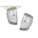 Corner Park Light PAIR Chrome Surround Fits Toyota Hilux 4WD 92-96