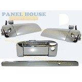 Tailgate Mould SET x3 Chrome Outer Handles Fits Toyota Hiace 200Series 05-13 