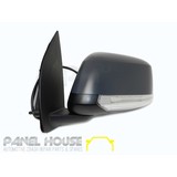 Door Mirror LEFT Primed Heated Puddle Light Fits Nissan Navara D40 