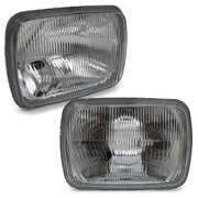 Headlights PAIR 7x5 Inch H4 With Park Light fits Ford Courier PC 1985 - 1996